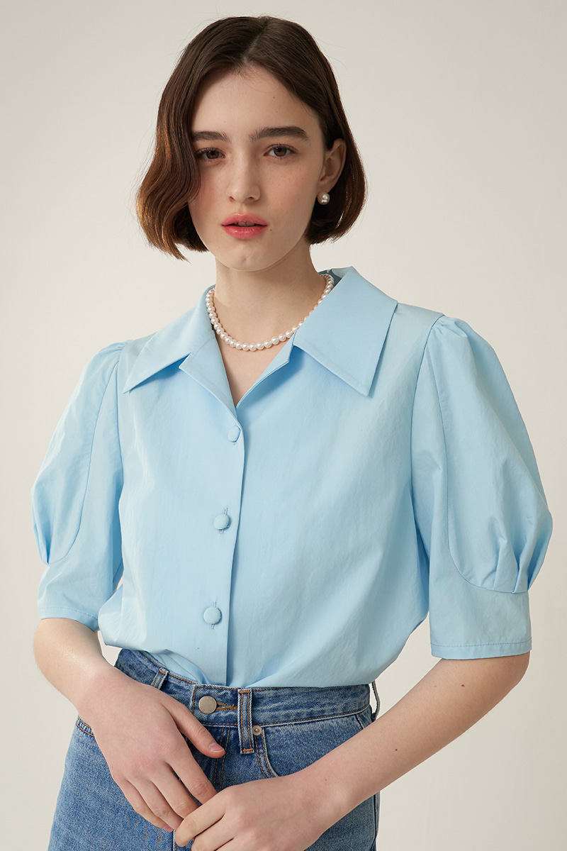 romantic open collar blouse SK