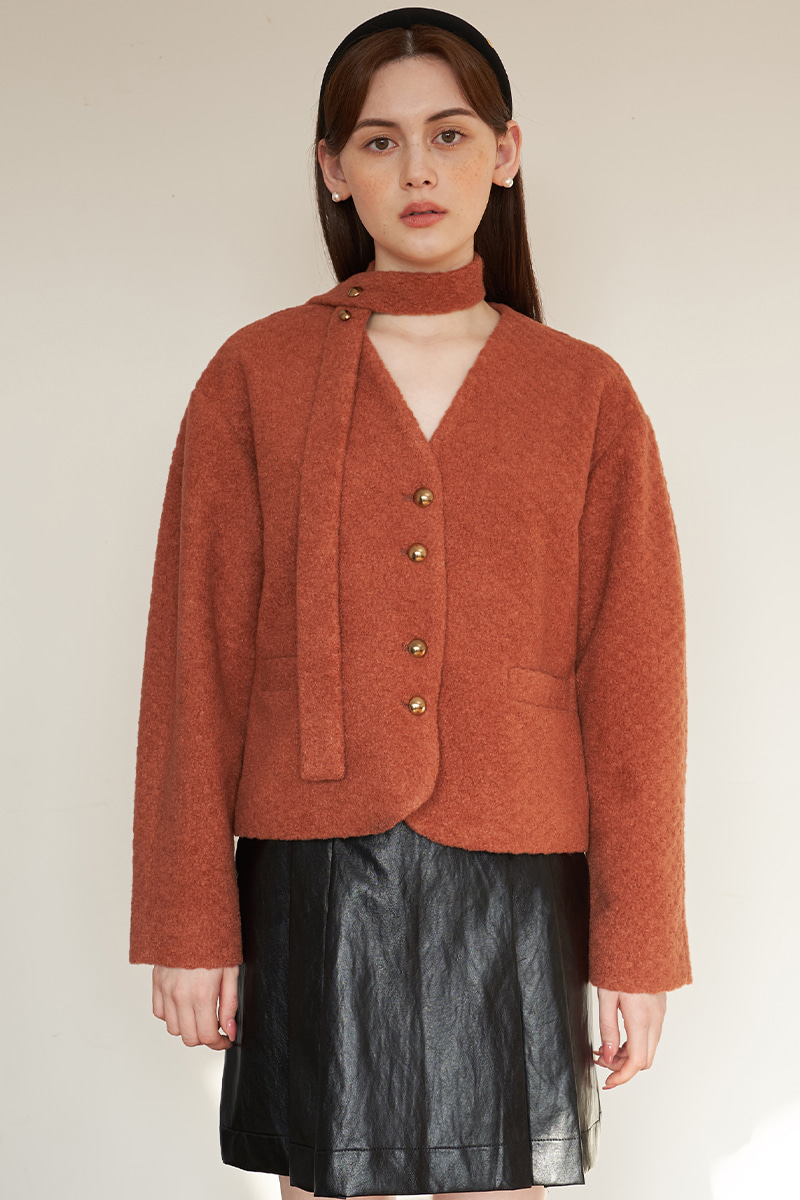 coco v neck boucle cardigan BR
